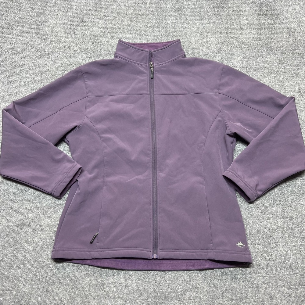 10,000 Ft Above Sea Level Jacket Womens XL Purple Softshell Fleece Full Zip